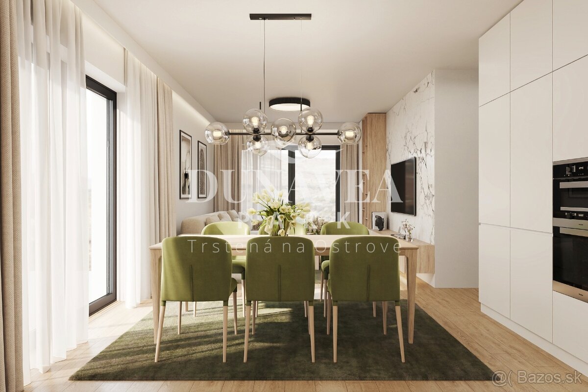 Veľký 3i byt+terasa+záhrada+2xparking,Trstená n/Ostrove,DS - 15