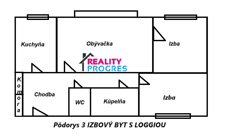 NA PREDAJ 3 IZBOVÝ BYT s LOGGIOU 74 m2 MYJAVA - 15