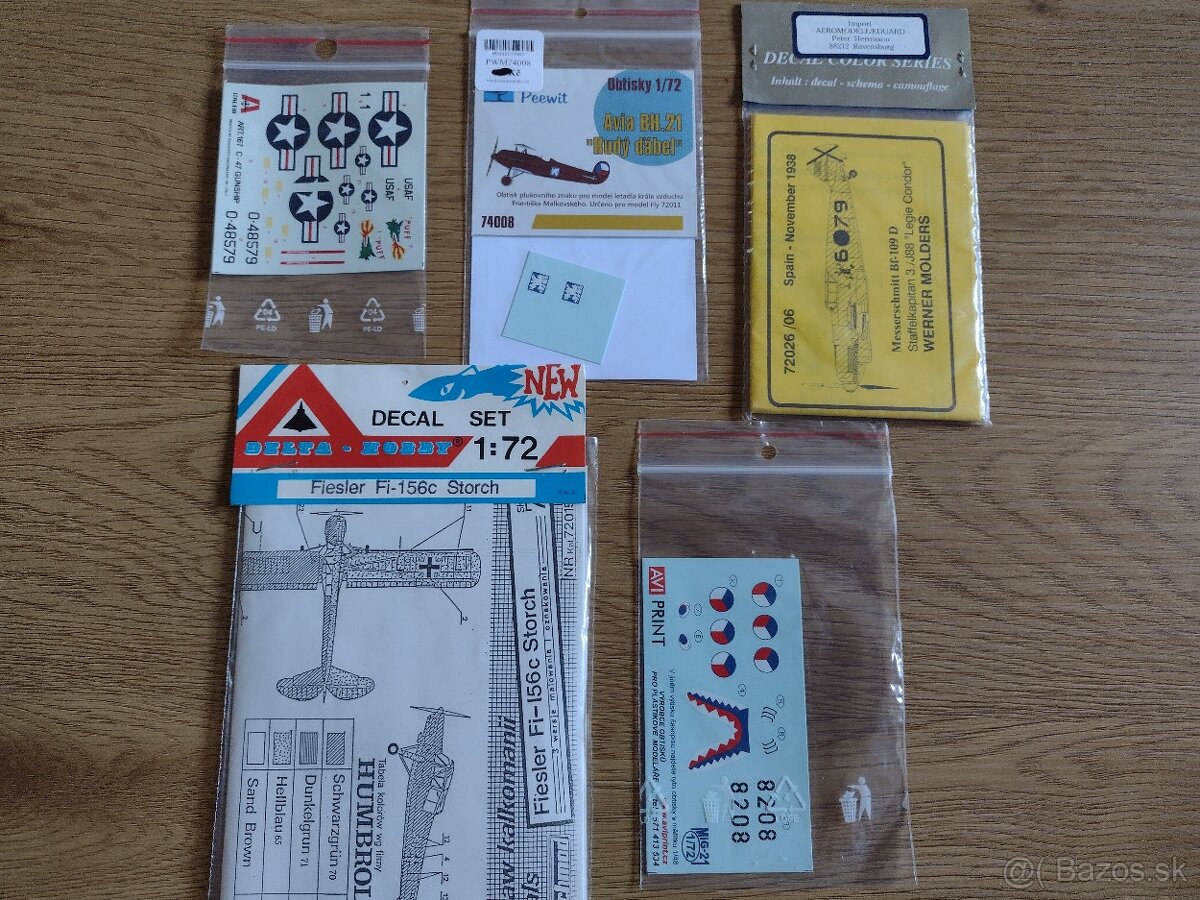 Plastikové modely 1:72 obtlačky - 15