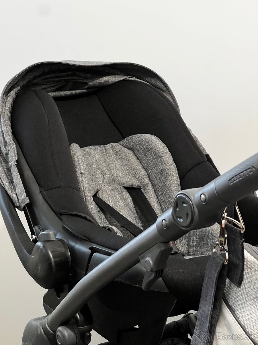 Kočík Bebetto bresso grey 22 + vajičko Bobostello Mars - 15