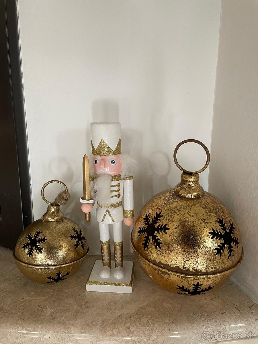 vianoce - sada mix doplnky zlate - 15