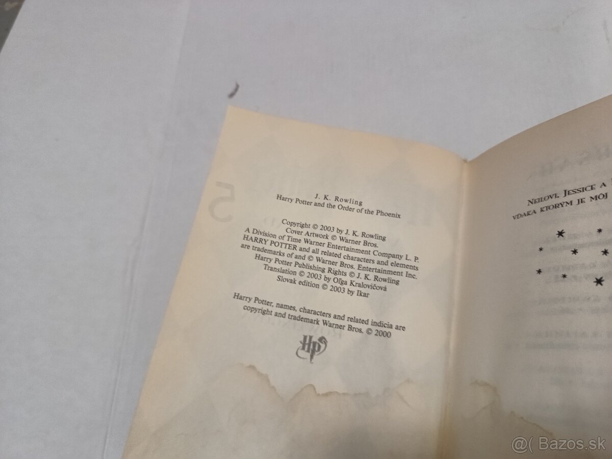 Harry Potter 1-5, prvé vydanie 2000-2003 - 15