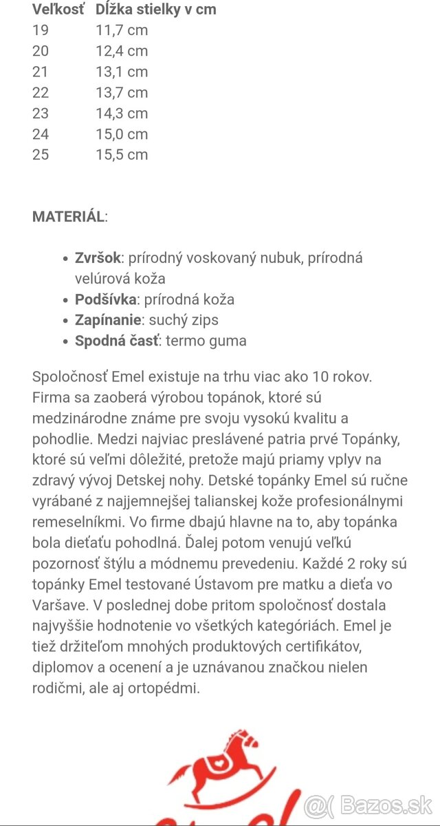 EMEL TOP STAV celokozene sandalky 23, 25 - 15