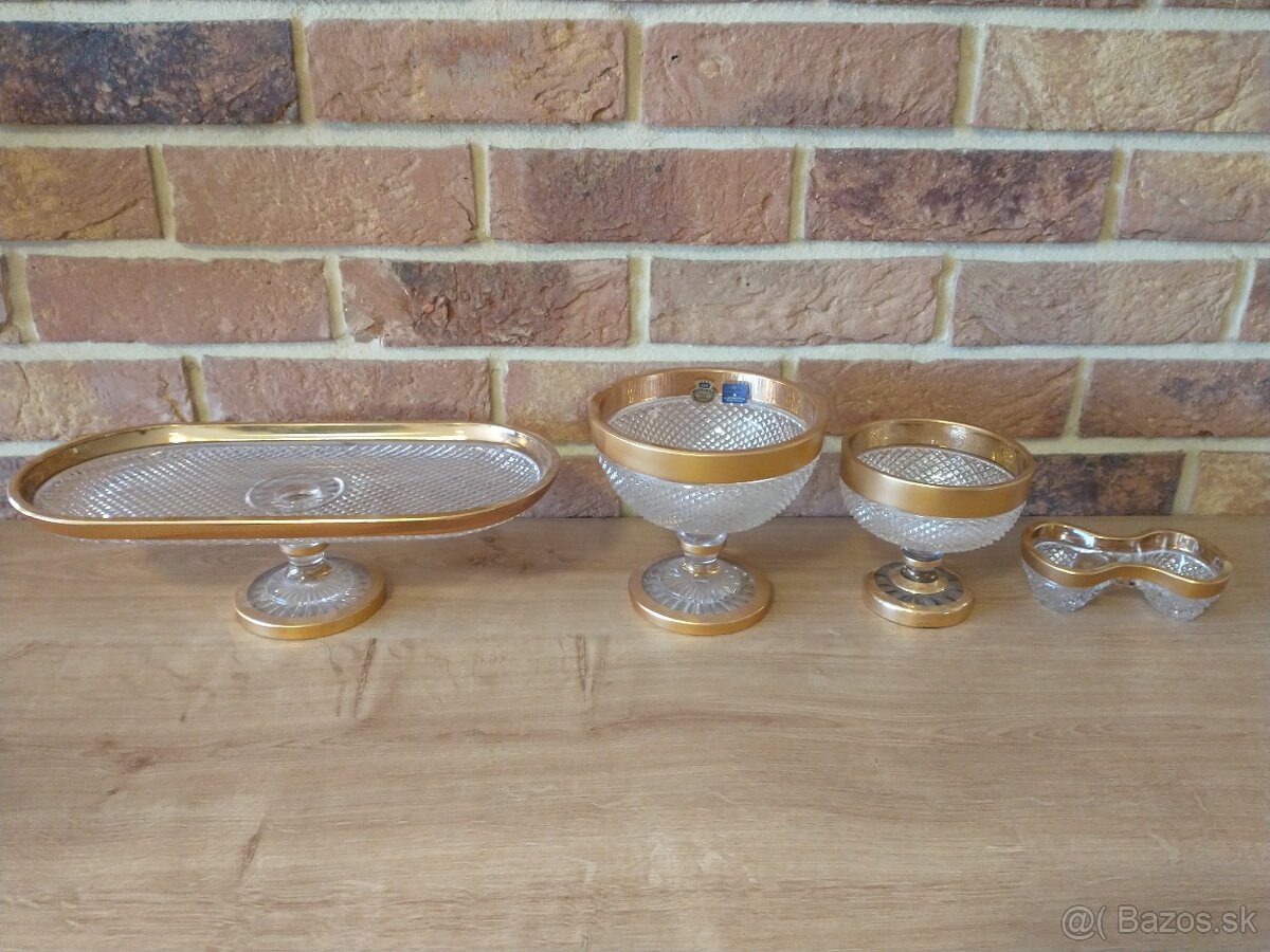 kryštál, sklo, žardiniéra, misa - 15