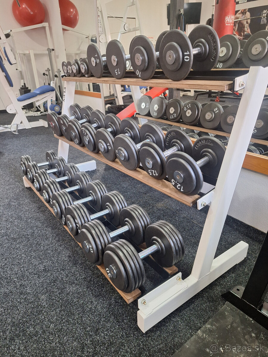 Profi pevné jednoruční činky 2,5-100kg NOVÉ - 15