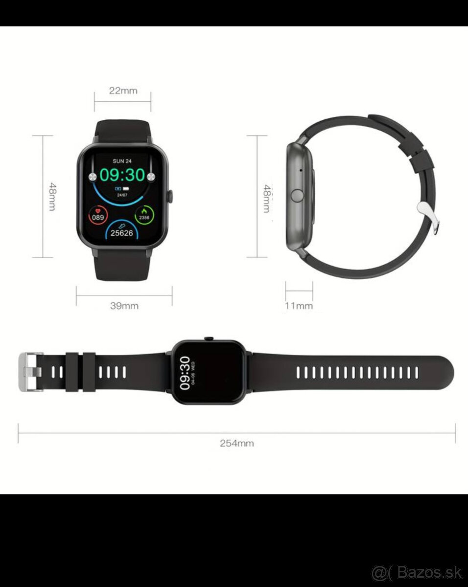 Fitness smart hodinky X8 (čierne, sivé, ružové, zlaté) - 15