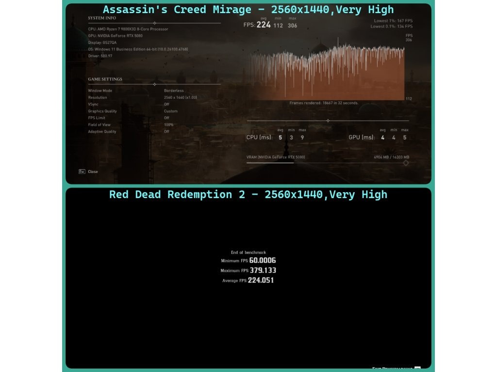 ◼️Ryzen 7 9800x3D•RTX 5080 16GB•32GB RAM, 2TB SSD•1000W - 15