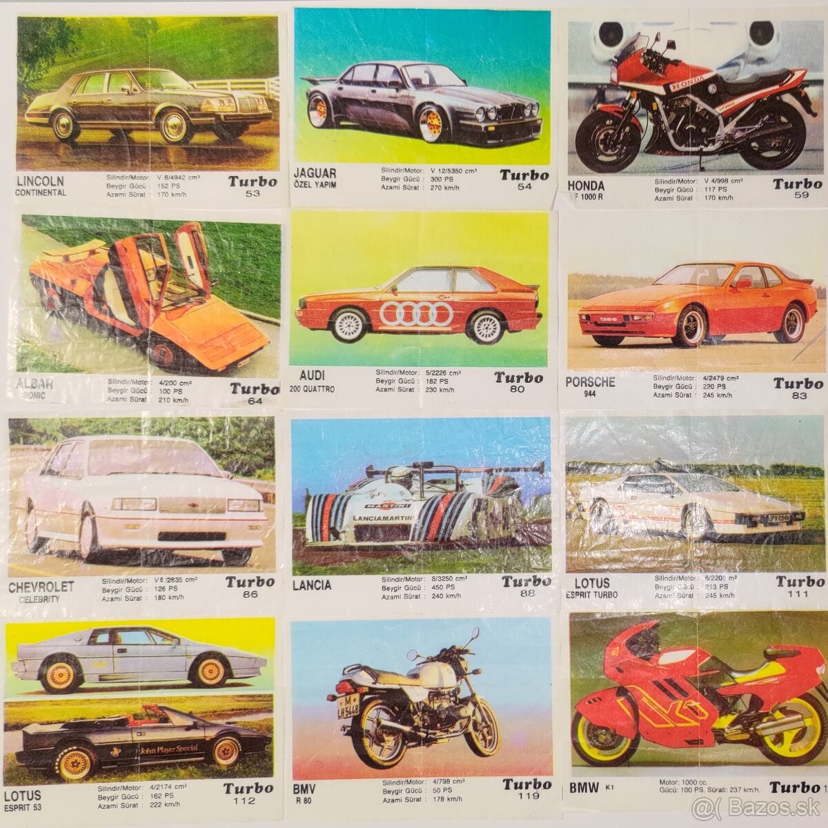 Obrázky áut zo žuvačiek Kent Turbo - 15