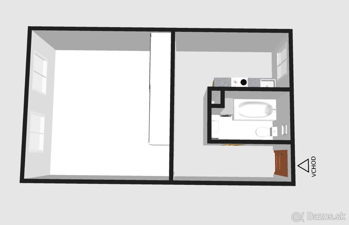 1-izbovy byt Sancova Bratislava - 15