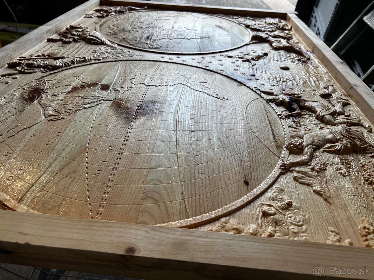 Drevený obraz – Karta sveta (mapa sveta) - 15