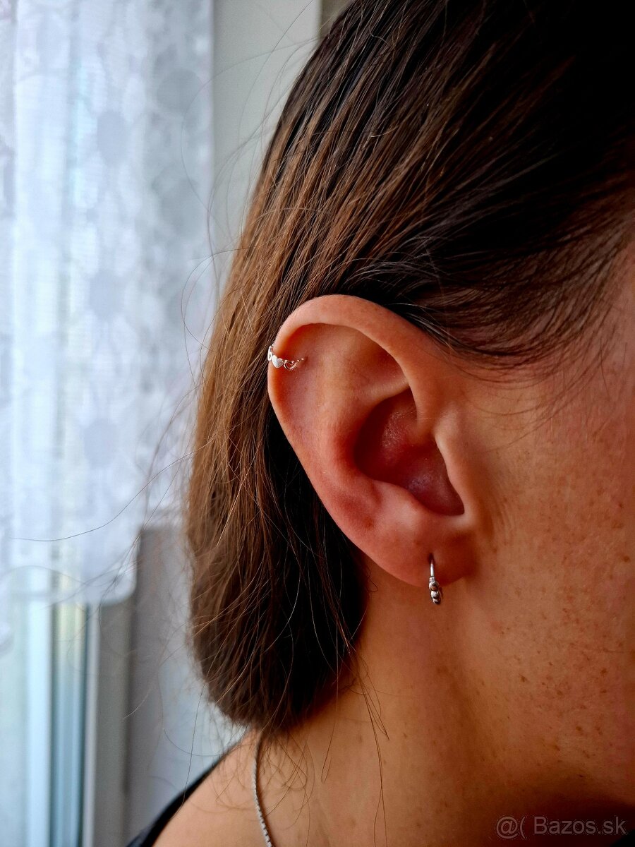 Strieborné manžety na ucho - 15