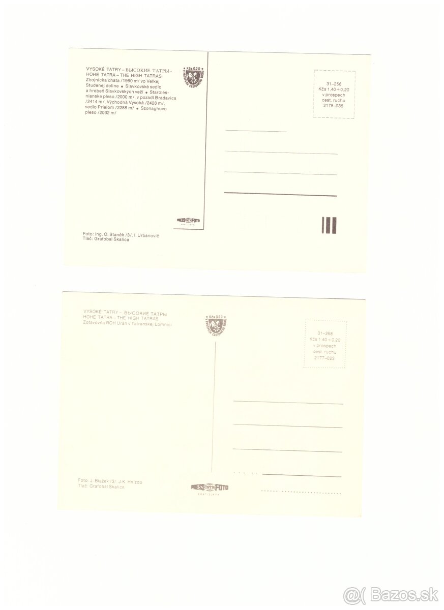 Pohľadnice Vysoké Tatry farebne - 15