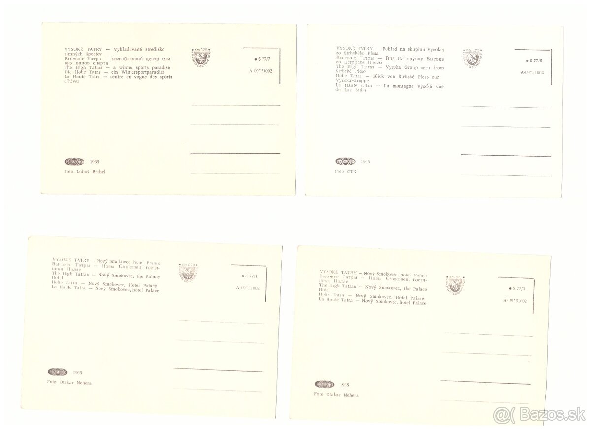Pohľadnice Vysoké Tatry čienobiele - 15