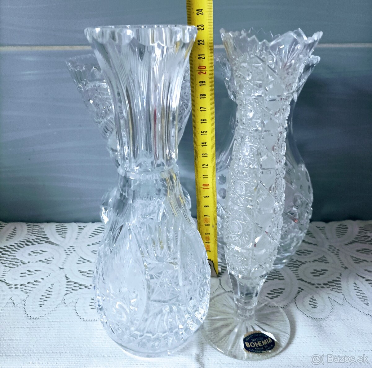 Krištáľ - misa , poháre, - 15