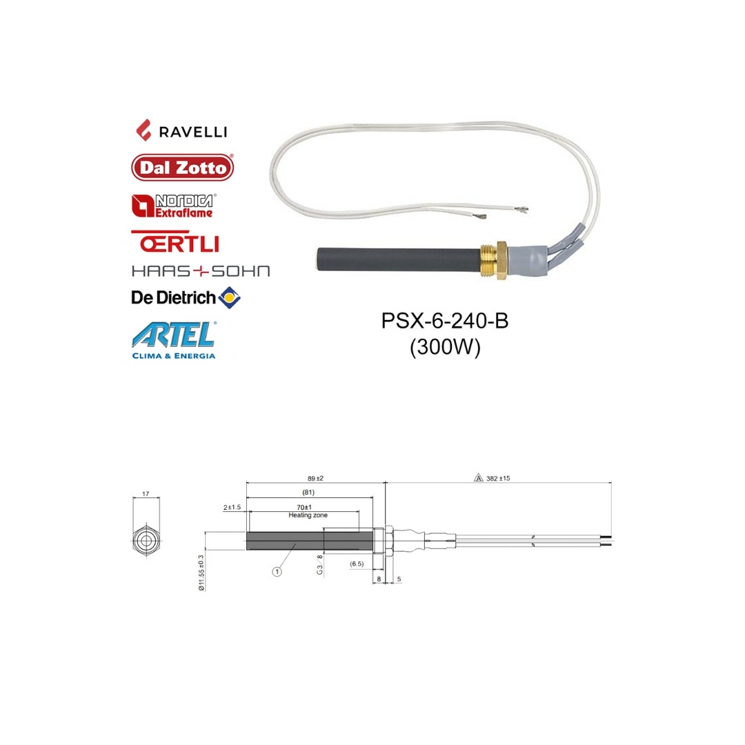 Zapaľovacie špirále (odporové zapalovače) pre peletové pece - 15