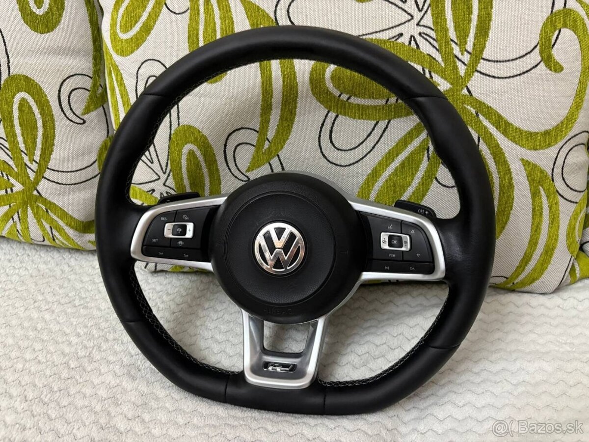 R-line VOLANT VOLKSWAGEN R RLINE kožený BIELE PREŠÍVANIE - 15