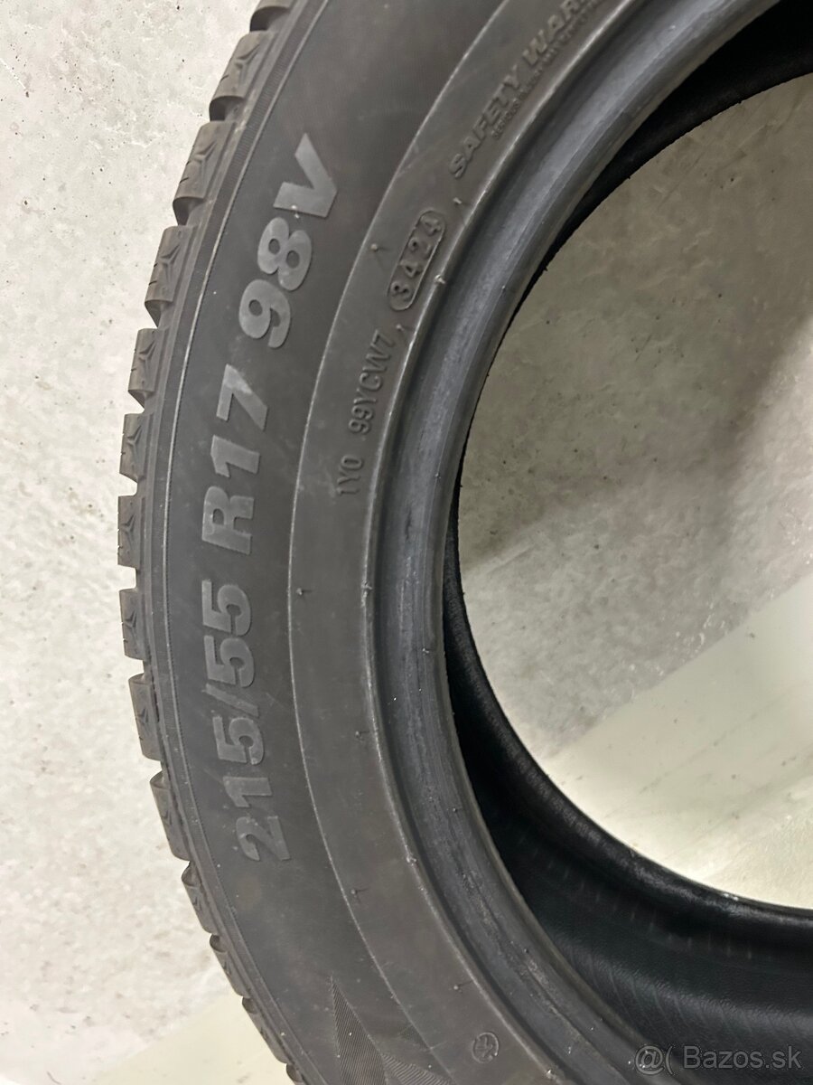 215/55 R17 zimné Kumho wintercraft WP52 + wintercraft 71 - 15