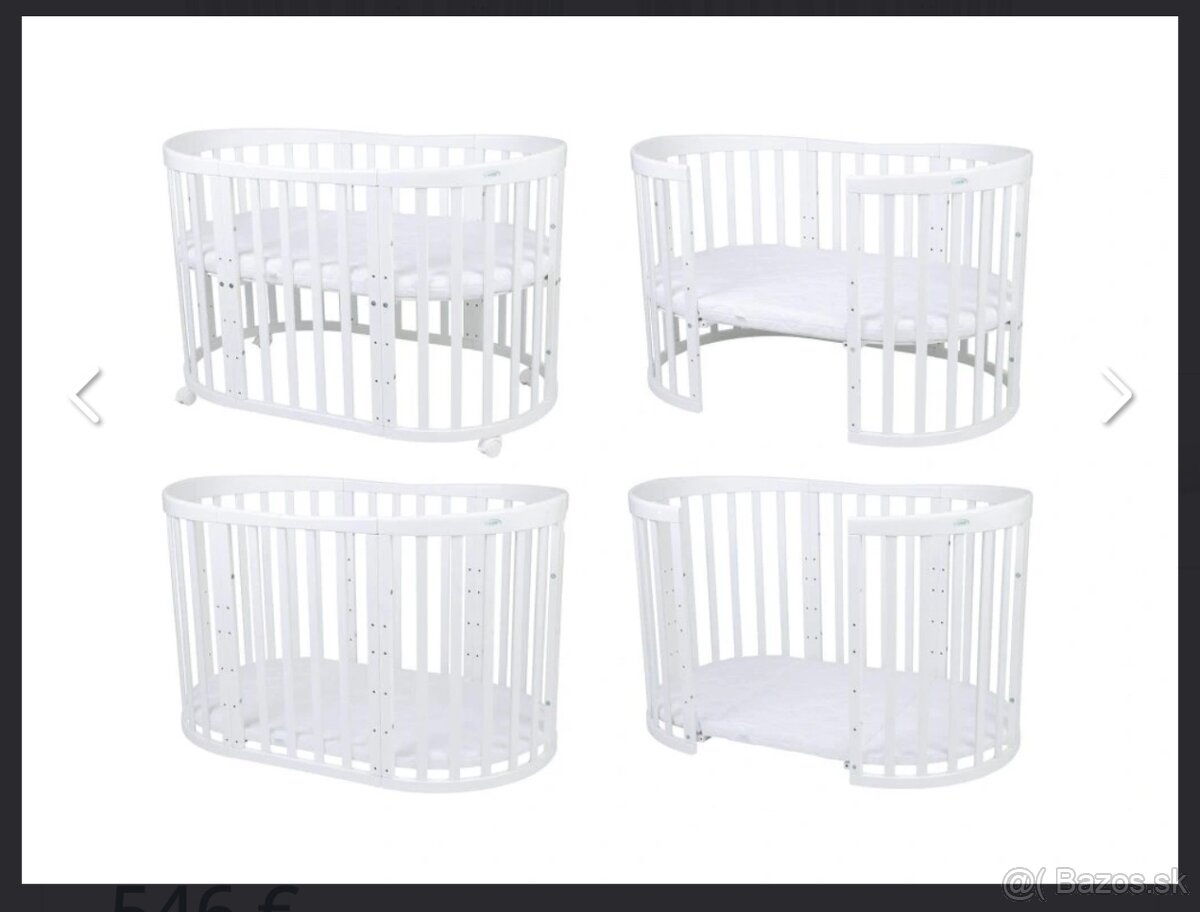 Rastúca houpajúca srdiečková postielka biela - 15