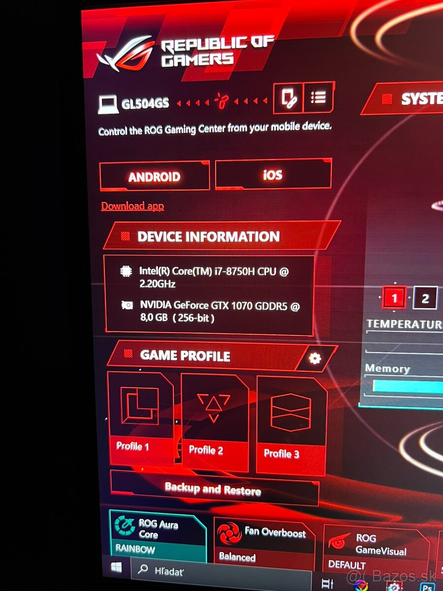Herný notebook ASUS ROG STRIX SCAR II GL504GS - 15