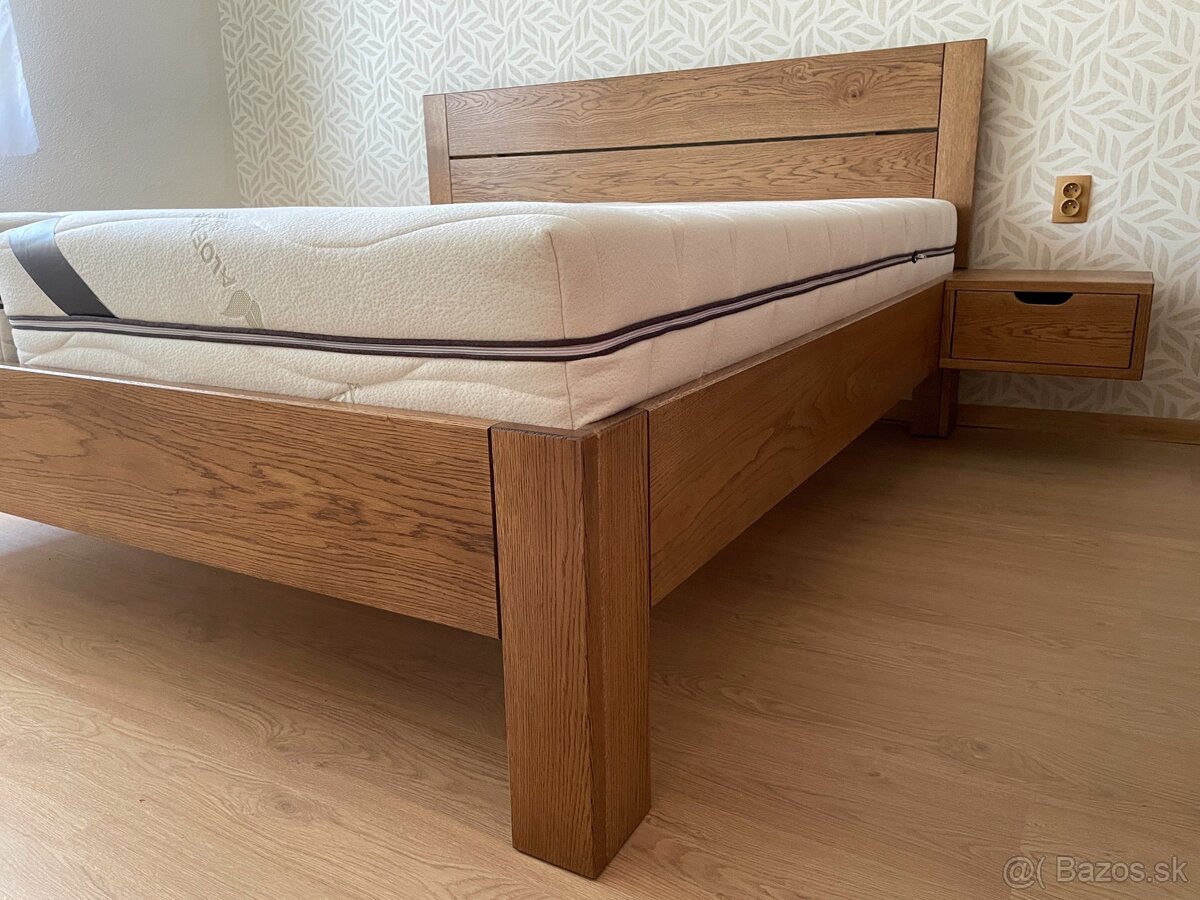 Dubová posteľ z masívu - 15