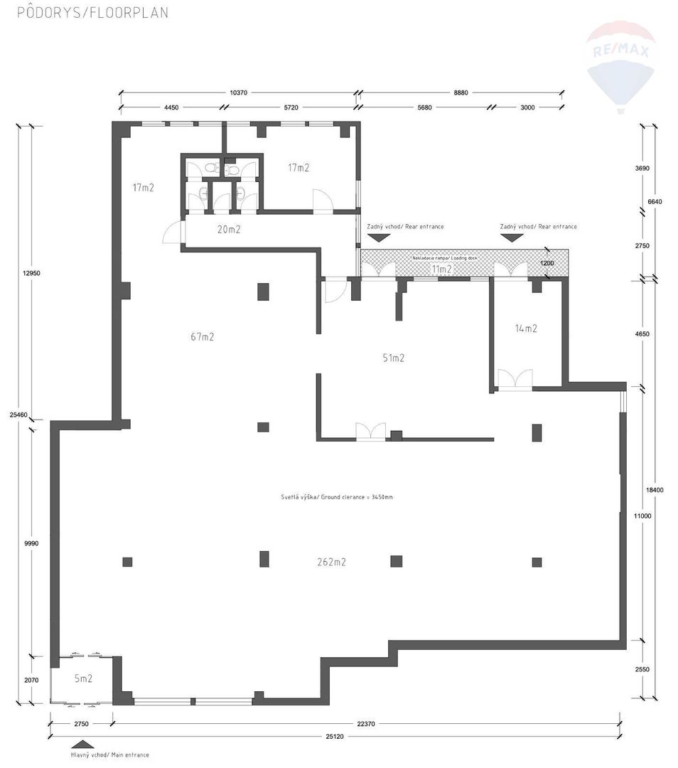 Na prenájom obchodné priestory 460 m2 na prízemí, Laborecká - 15
