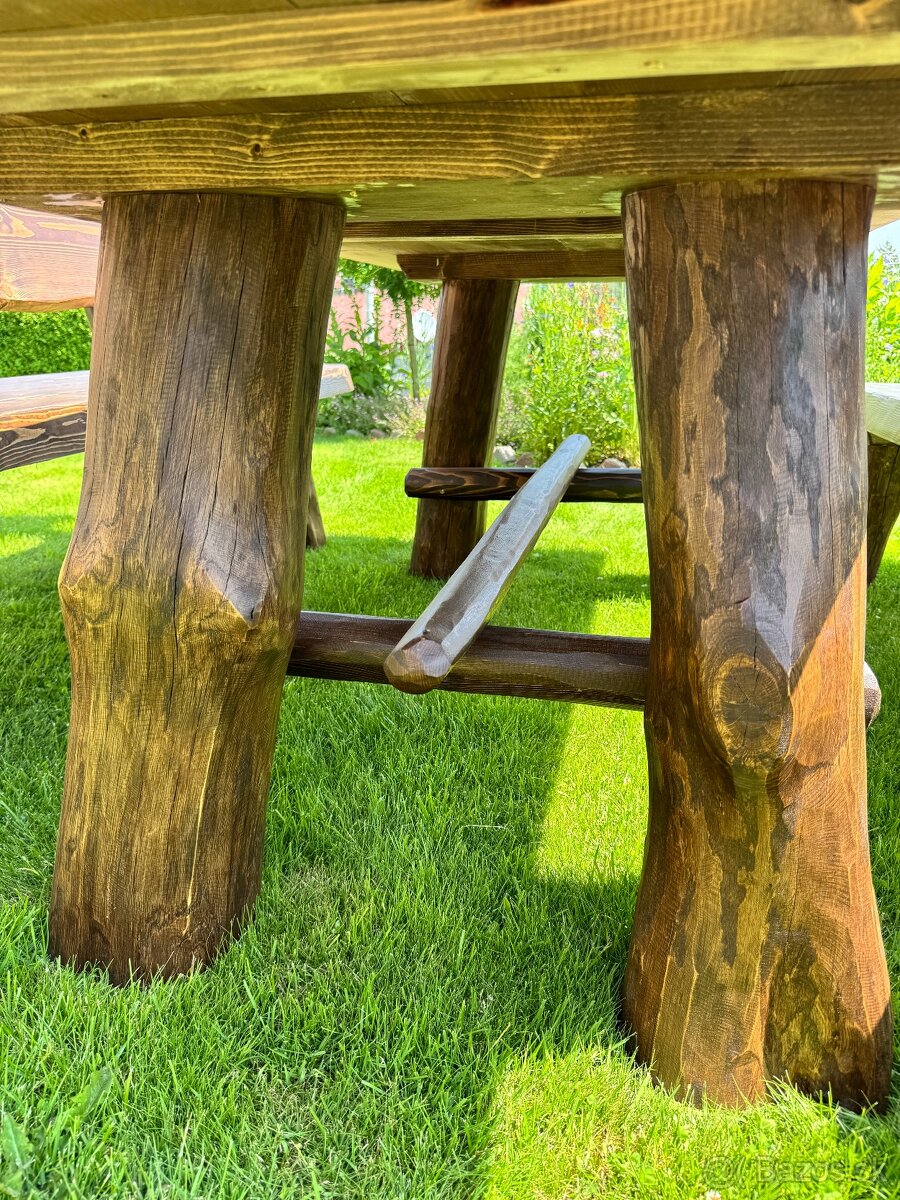 Záhradné sedenie z masívu - 15