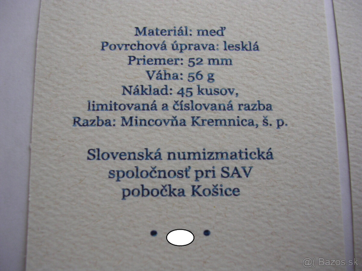 Jazdecké medaily Ferdinanda I. 1541/2022 SNS pri SAV Košice - 15