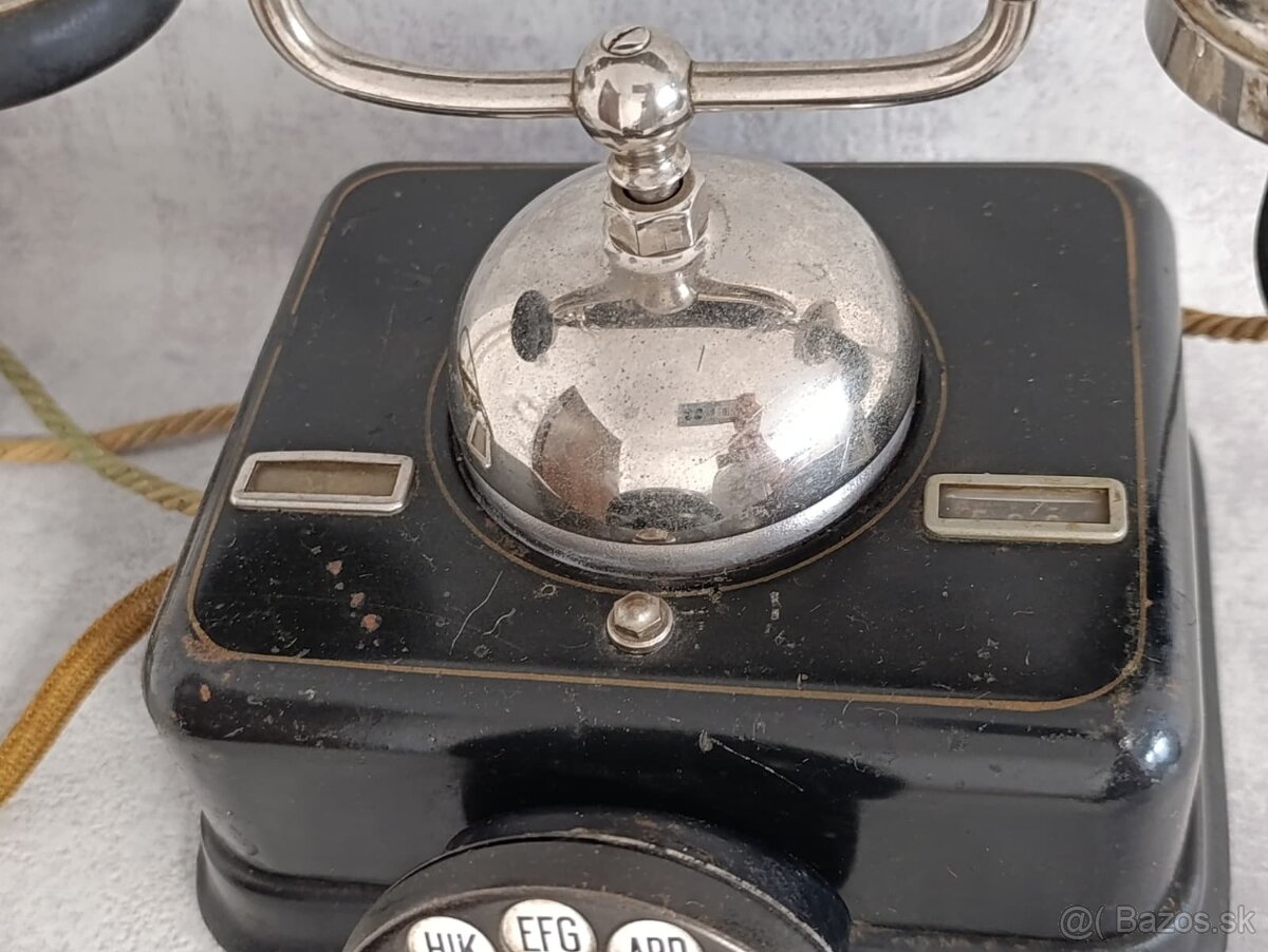 Starožitný dánský kovový telefon KTAS D08 - 15