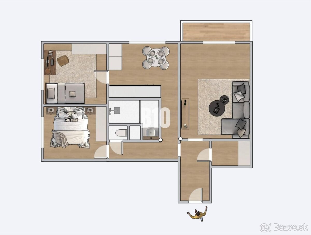 Štýlový zariadený 3 izbový byt po kompletnej rekonštrukcii - - 15