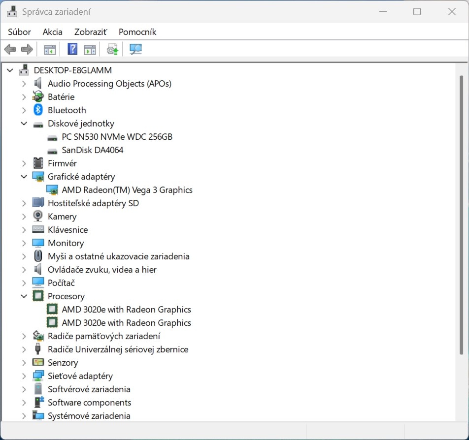 Ideapad Flex 3 /AMD 3020e/4GB RAM/Dotykový FHD IPS/256GB SSD - 15