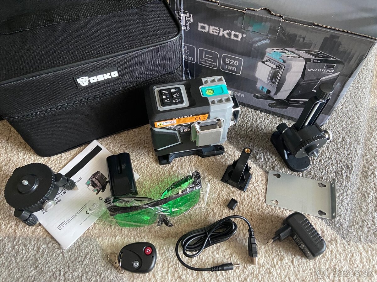 12 líniový krížový samonivelačný 3D laser - PROFI - 15