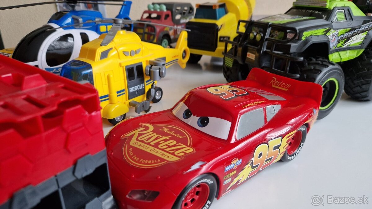 Hračky, auta,, helikoptera, hot wheels, mcqueen - 15