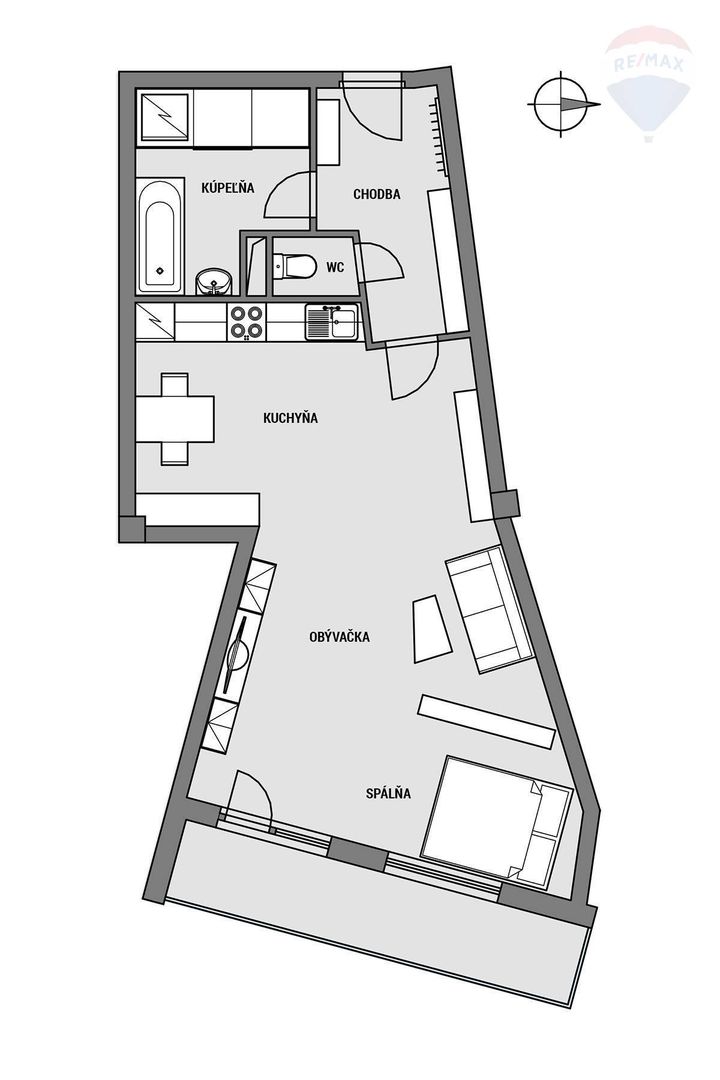 Prenájom priestranného 1 izb. bytu (62 m2) v novostavbe na K - 15