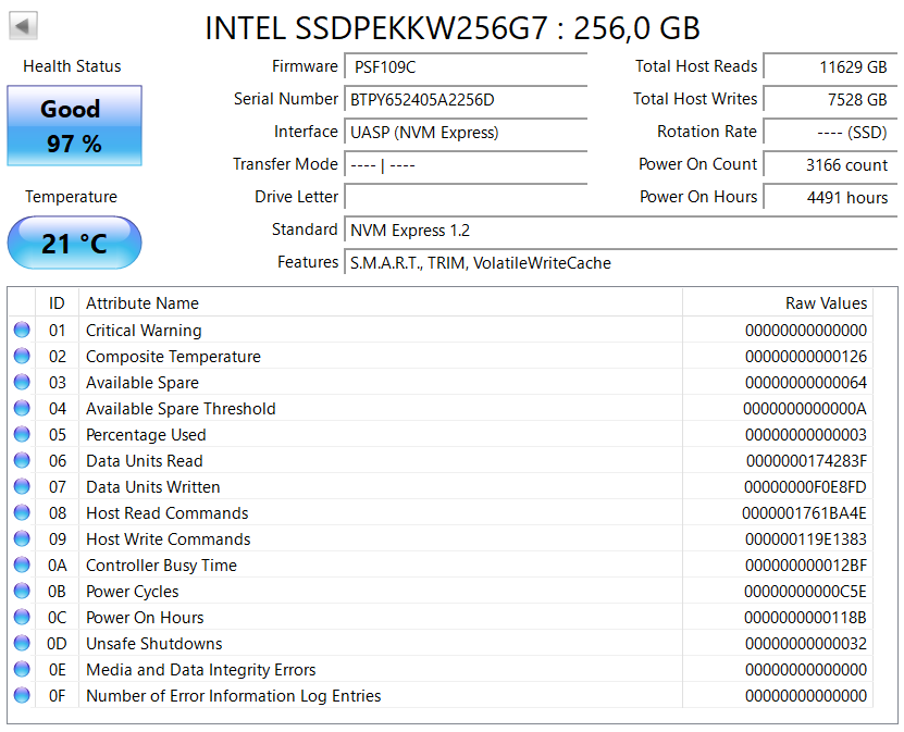 M.2 NVMe SSD Samsung / Intenso / WD / Patriot / Intel 256GB - 15