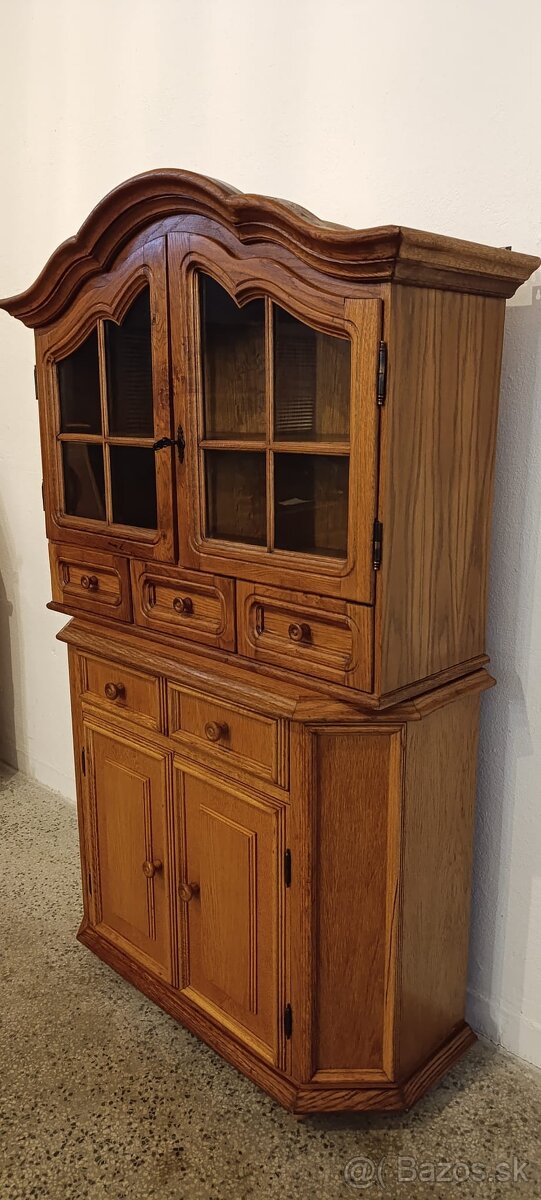 Rustikální komoda + vitrína, masív, Nábytek s příběhem - 15