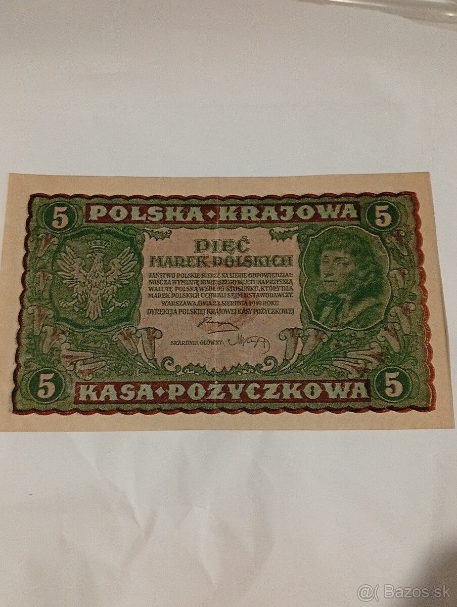 Predám vzacne Poľske Marky 1919 - 15
