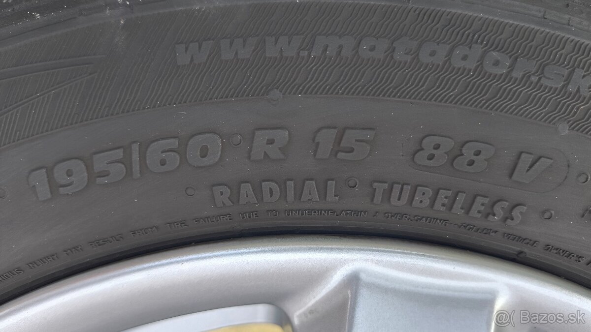 Disky Enzo 4x108 R15 + letné pneumatiky 195/60R15 - 15