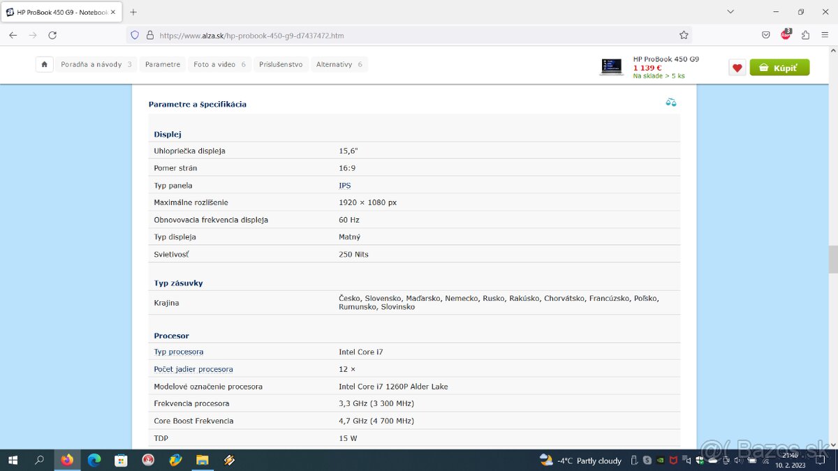 HP ProBook 450 G9 - 15