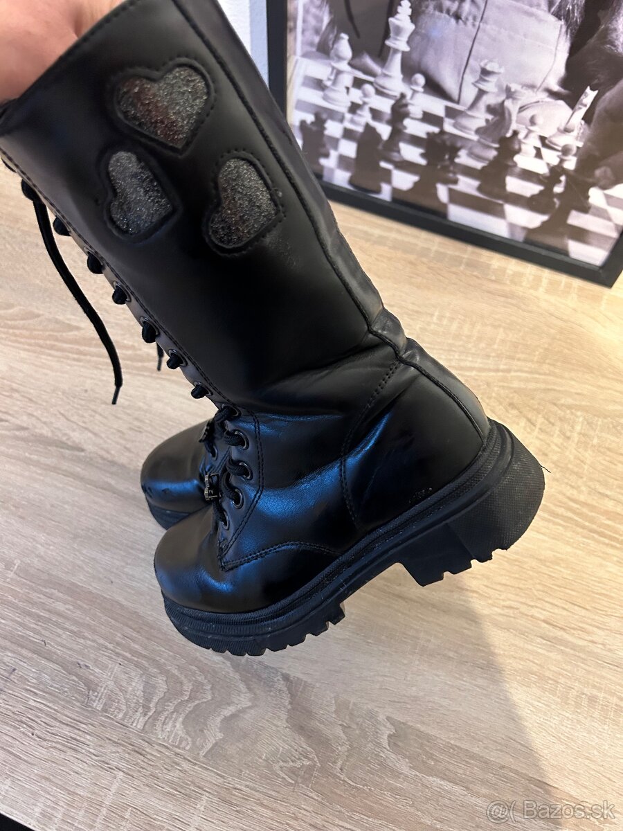 Nelly Blue dievčenské zimné topánky /vysoke čižmy na zips - 15