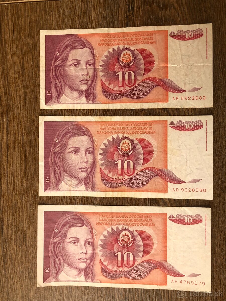 Bankovky JUHOSLAVIA 5 - 15