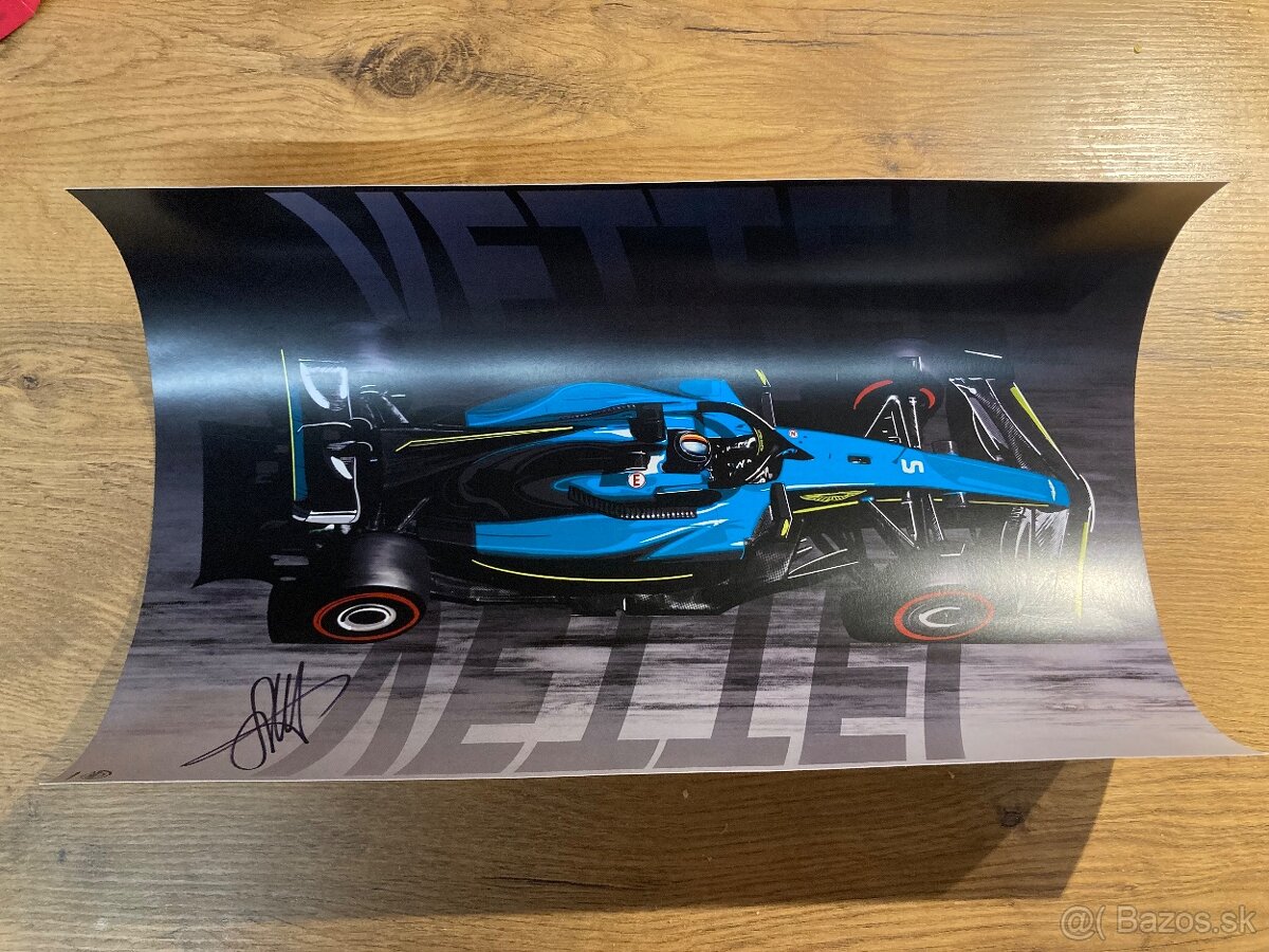 F1 prilby 1:2 a šiltovky podpisane a modely - 15