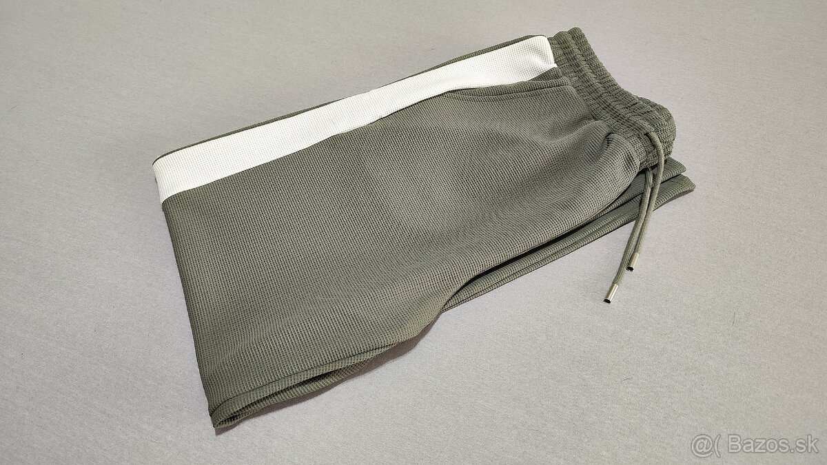 Pánske voľnočasové nohavice olivovo zelené - 15