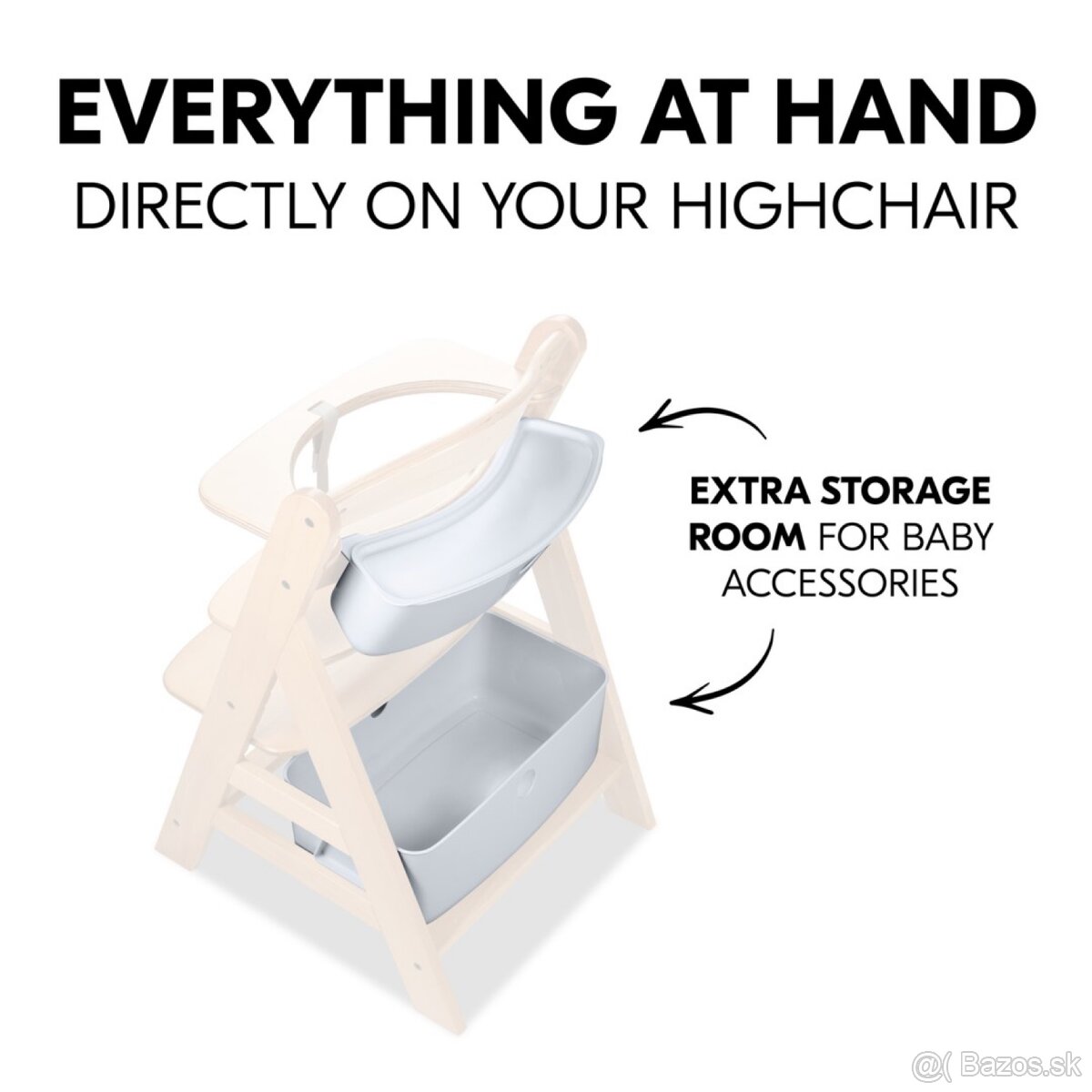 Hauck rastúca stolička BETA s kolieskami Dark Grey - 15