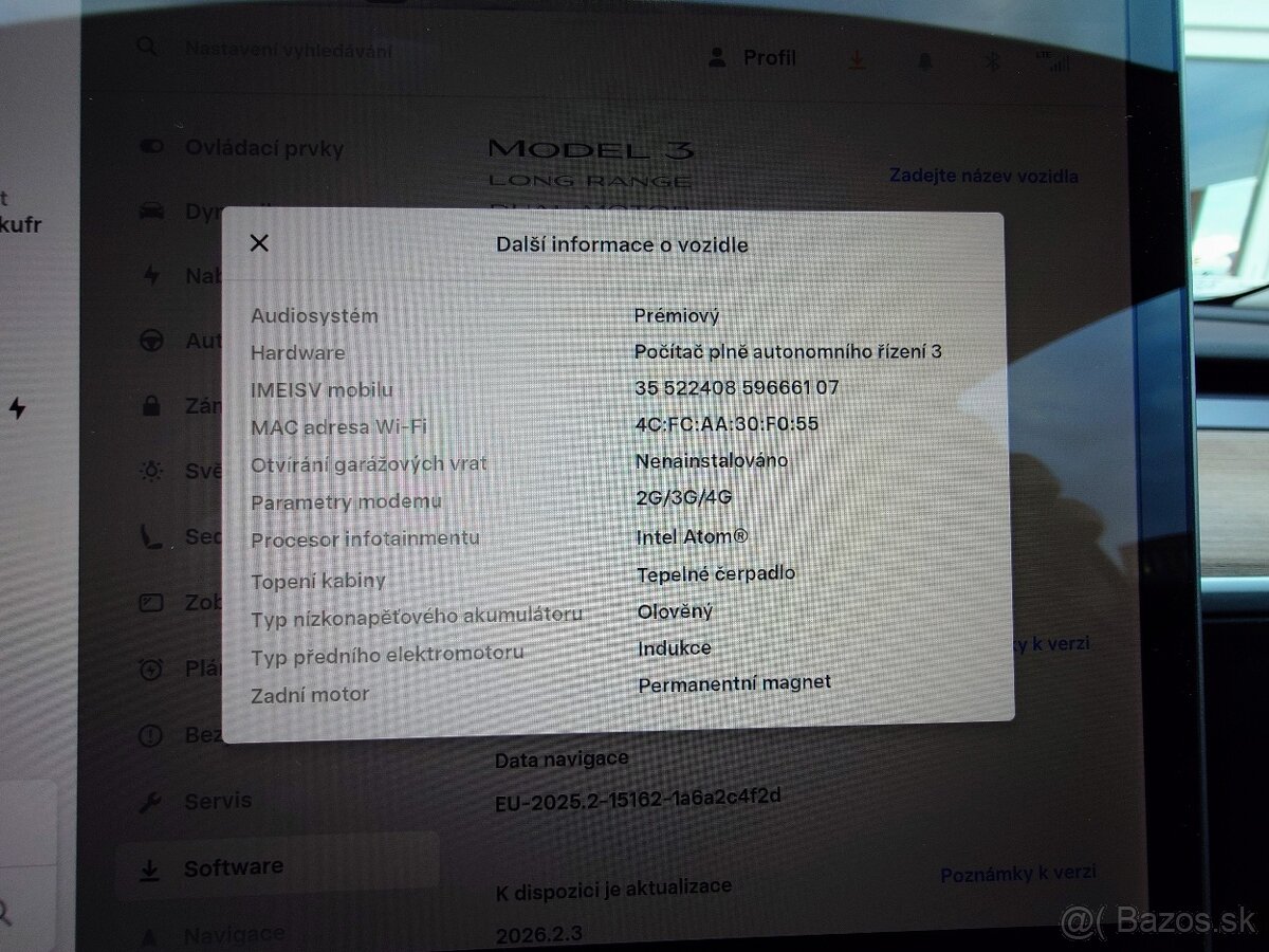 Tesla Model 3 Long Range Dual Motor 366kW SOH 92,7% (ODPOČET - 15