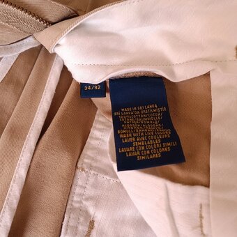 Polo Ralph Lauren plátené béžové nohavice elegantné chinos - 15