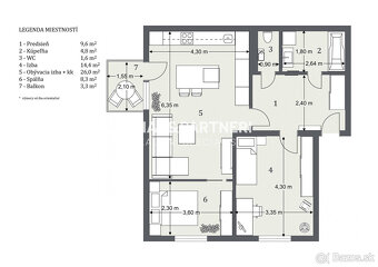 REZERVOVANÉ - 3 izbový byt s balkónom73m2,ul.Janouškova,Preš - 15