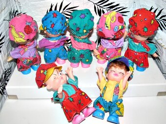Retro sběratelské malé panenky šklebíci parta 7 rošťáků - 15
