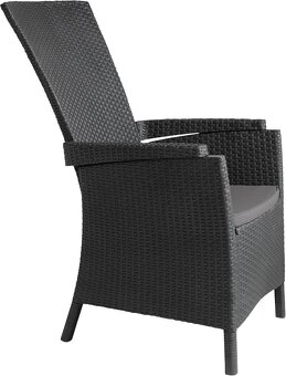 Stoličky kreslá - kovové drevené ratanové plastové záhradné - 15