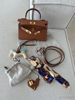 Hermes kelly mini kabelka hnedá - 15