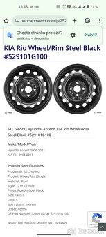 Zimná sada plechové disky Kia Rio / Hyundai Accent R14 - 15
